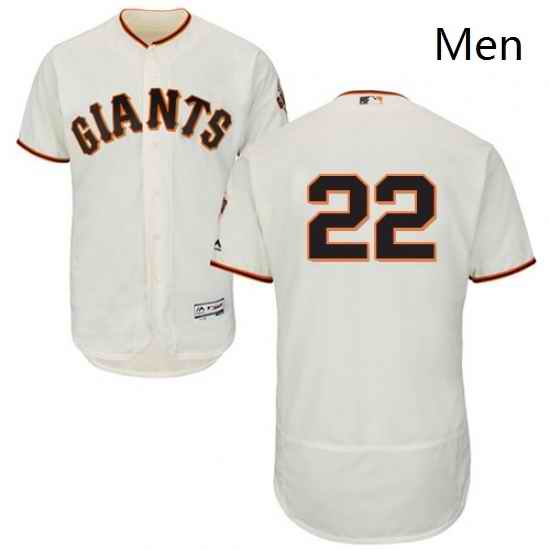 Mens Majestic San Francisco Giants 22 Andrew McCutchen Cream Home Flex Base Authentic Collection MLB Jersey